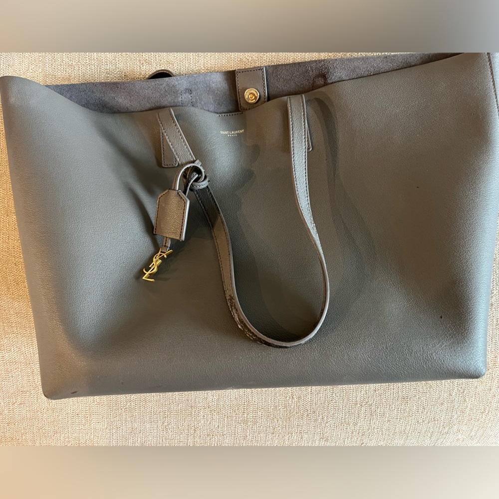 YSL Shopping St Laurent Tote Bag in Storm Color- Authenticated by Poshmark